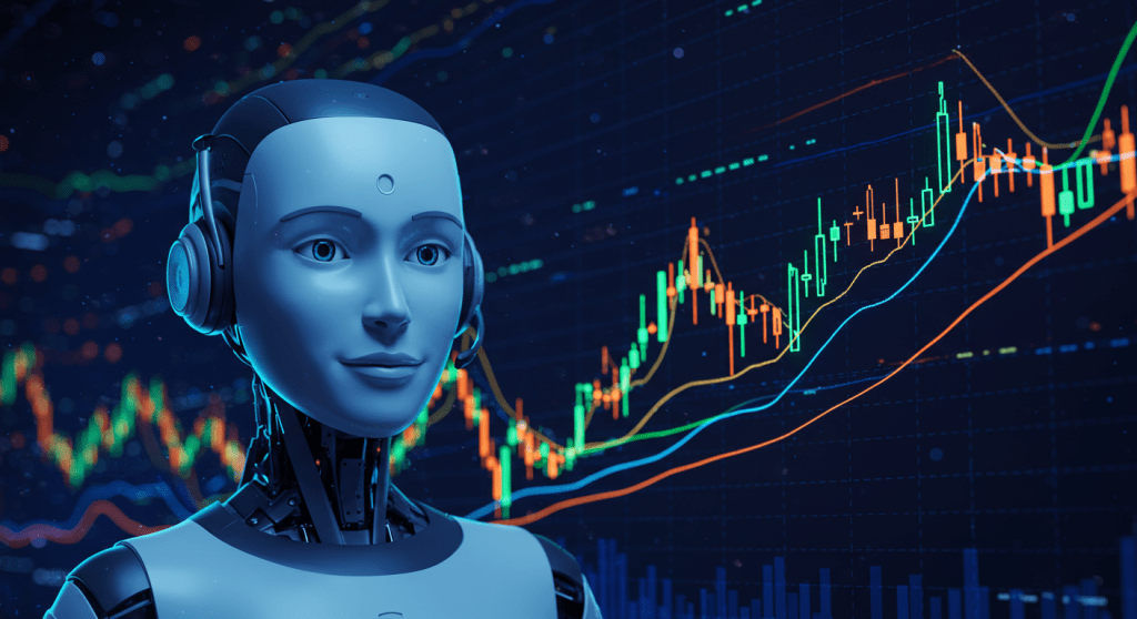 humanoid-robot-with-stock-chart-in-background
